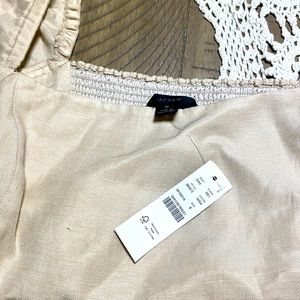 Linen blend  light tan dress